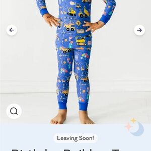 Little Sleepies Blue Construction Pajama Set